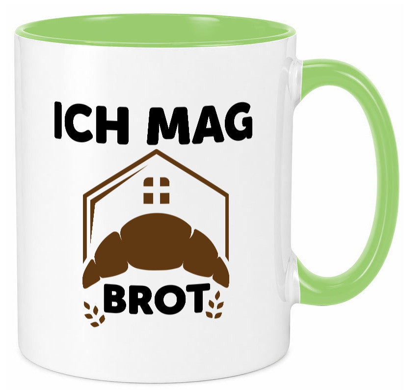 Ich mag Brot | Bäcker backen lustiger Spruch Geschenk Humor Geschenkidee Tasse