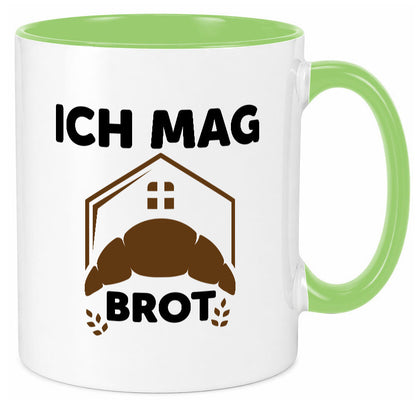 Ich mag Brot | Bäcker backen lustiger Spruch Geschenk Humor Geschenkidee Tasse