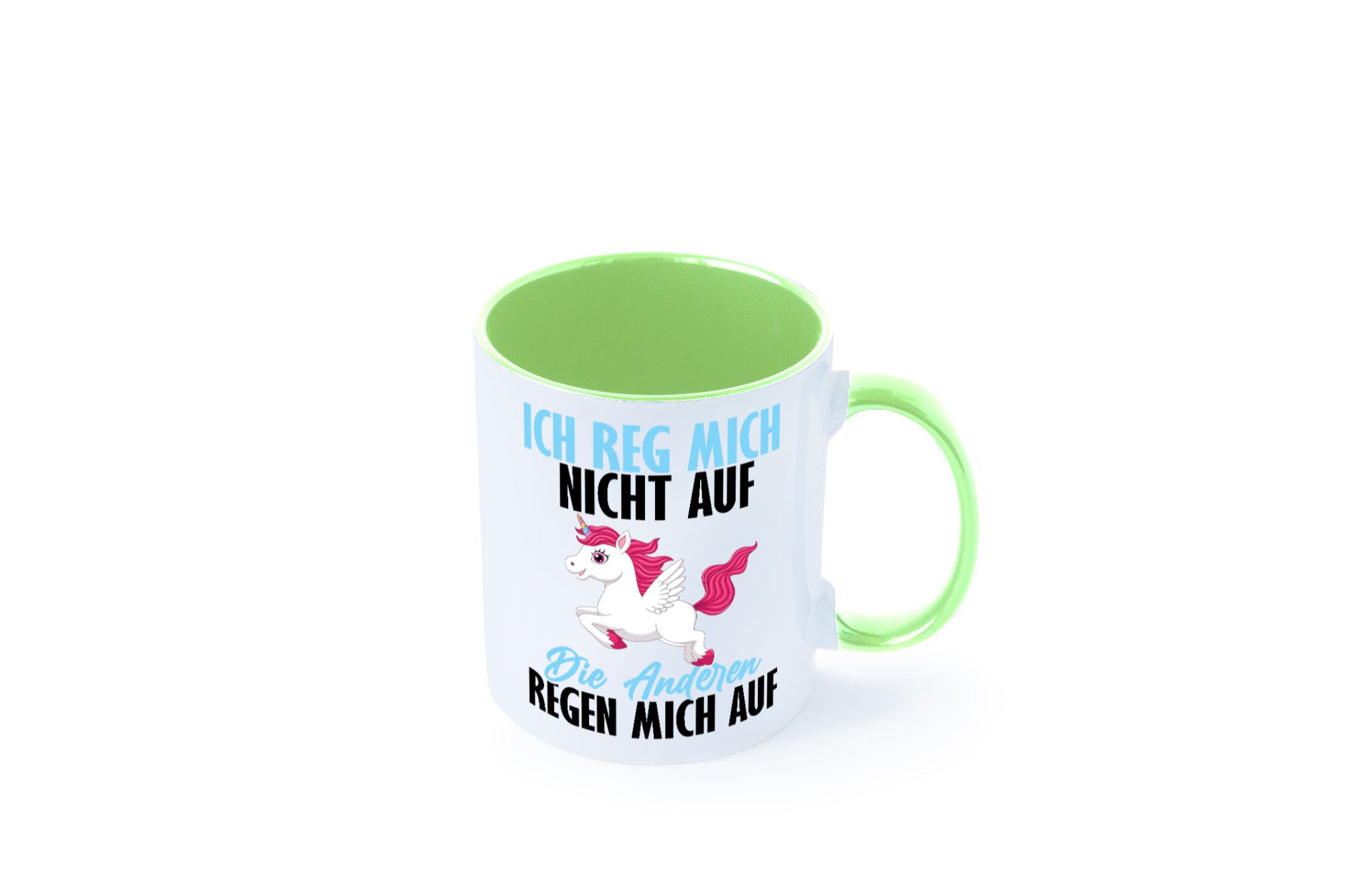Ich reg mich nicht auf lustiger Spruch Geschenk Humor Geschenkidee Tasse