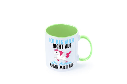 Ich reg mich nicht auf lustiger Spruch Geschenk Humor Geschenkidee Tasse
