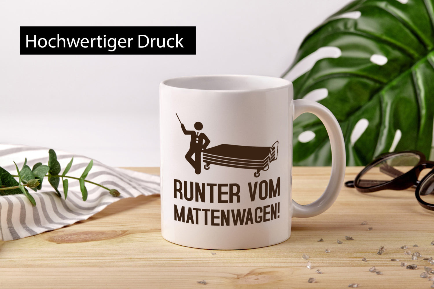 Runter vom Mattenwagen | Mensch lustig Humor Geschenkidee Geschenk Tasse