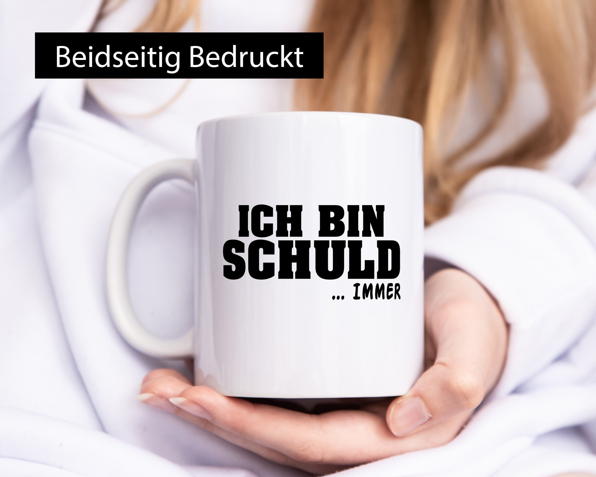 Ich bin Schuld | Schwarze Schaff lustig Humor Geschenkidee Geschenk Tasse