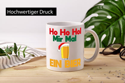 Ugly Christmas | ho hol mir mal ein Bier Biernachten Geschenkidee Humor Tasse