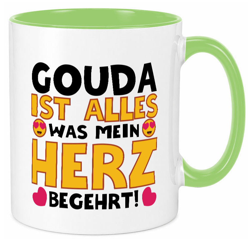 Ich brauche Gouda | Käseliebhaber Käse lustig Humor Geschenkidee Geschenk Tasse