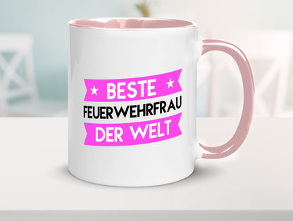 Bester Feuerwehrfrau | Feuerwehr lustig Humor Geschenkidee Geschenk Tasse