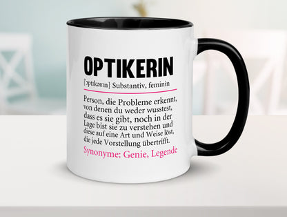 Optikerin | Spruch Humor Beruf Augenoptik Arbeit Kollegen Büro Geschenkidee