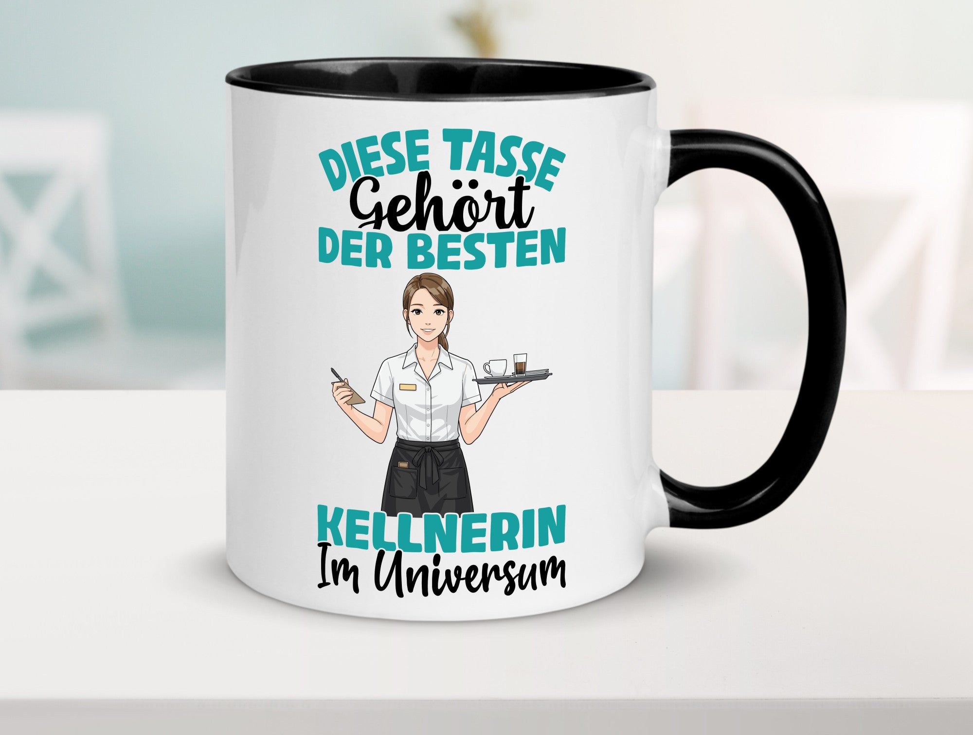 Im Universum: Kellnerin | Beruf kellnern Bedienung Geschenkidee Arbeit Kollegen