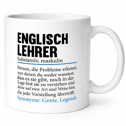 Englischlehrer | Lehrer Schule Englisch Geschenkidee Humor Tasse