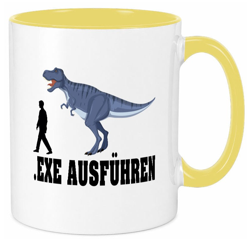 Exe Ausführen | Dinosaurier lustiger Spruch Geschenk Humor Geschenkidee Tasse