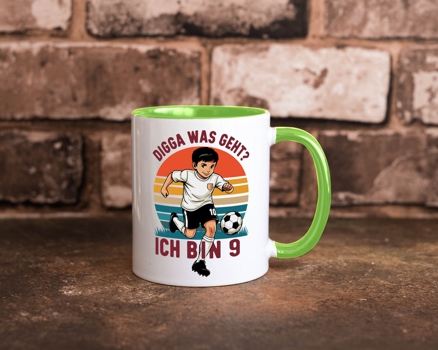9 Geburtstag | Jahre Digga was geht ab Fußball lustig Geschenkidee Geschenk