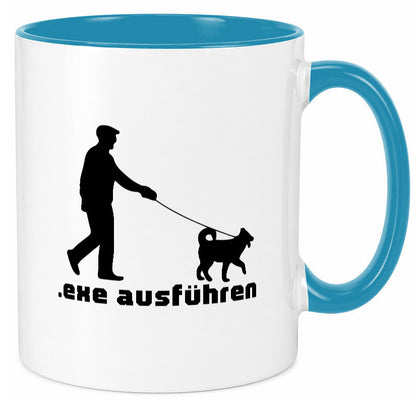 Exe ausführen | Echse Programmierer Informatiker Nerd Humor Geschenkidee Tasse