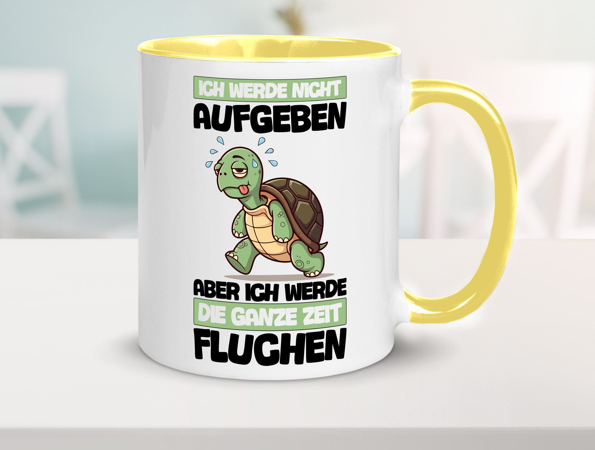 Ich geb nicht auf werde aber fluchen | Schildkröte Joggen v2 Humor Geschenkidee