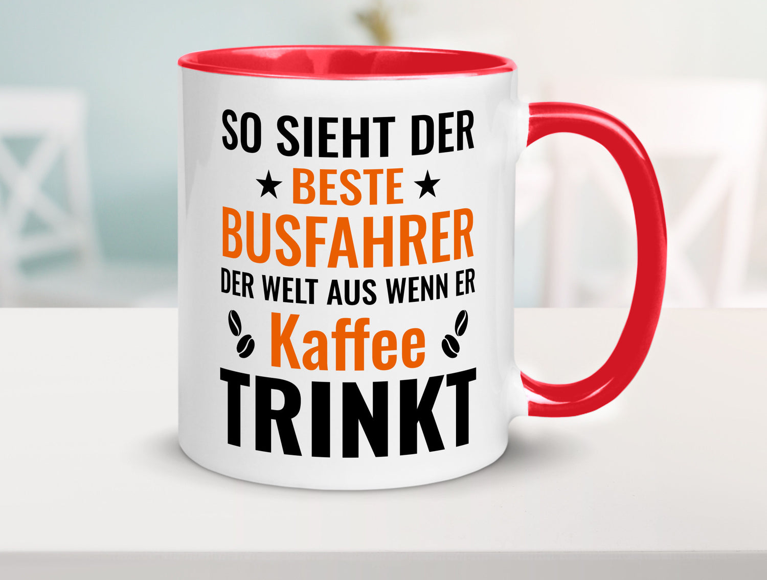 Kaffee trinkt: Busfahrer | Berufsfahrer Fahrer Geschenk Arbeit Kollegen Büro
