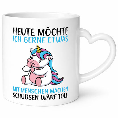 Want to do things with people | cute unicorn saying humor gift idea mug