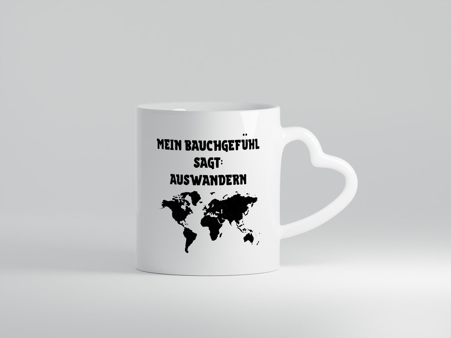 Bauchgefühl sagt auswandern | Kontinente lustig Humor Geschenkidee Geschenk