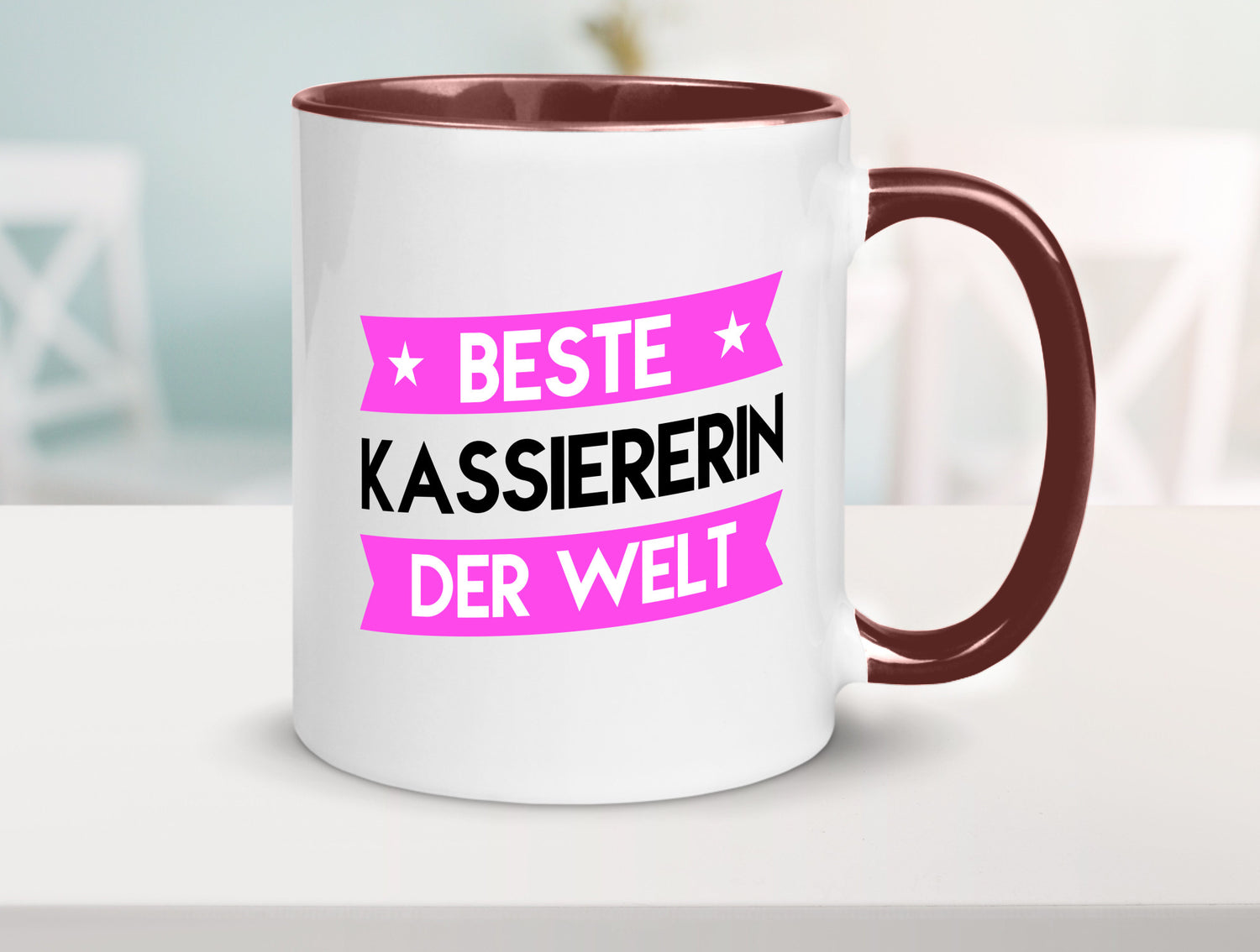 Beste Kassiererin lustiger Spruch Geschenk Humor Geschenkidee Tasse