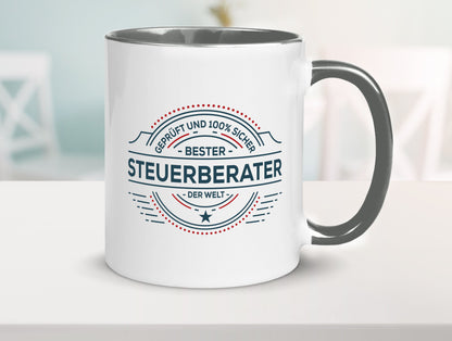 Geprüft und sicher: Steuerberater | Steuern Geschenk Humor Geschenkidee Tasse