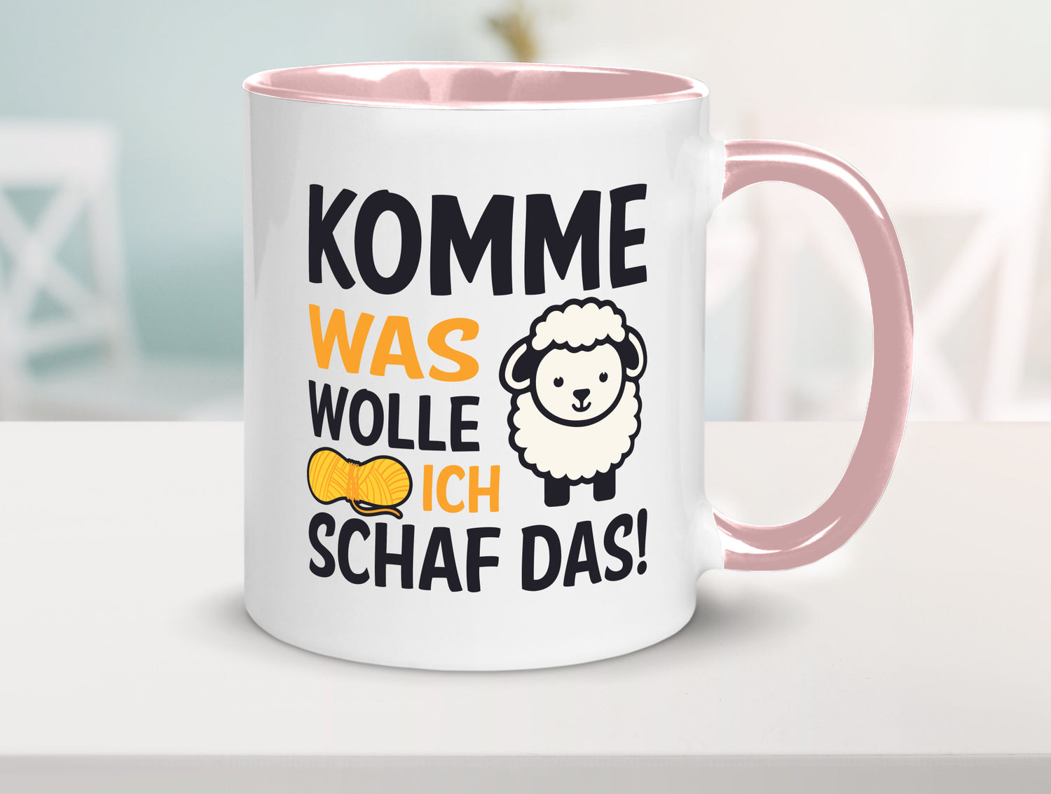 Komme was wolle, ich schaf das | Wolle Humor Geschenkidee Tasse