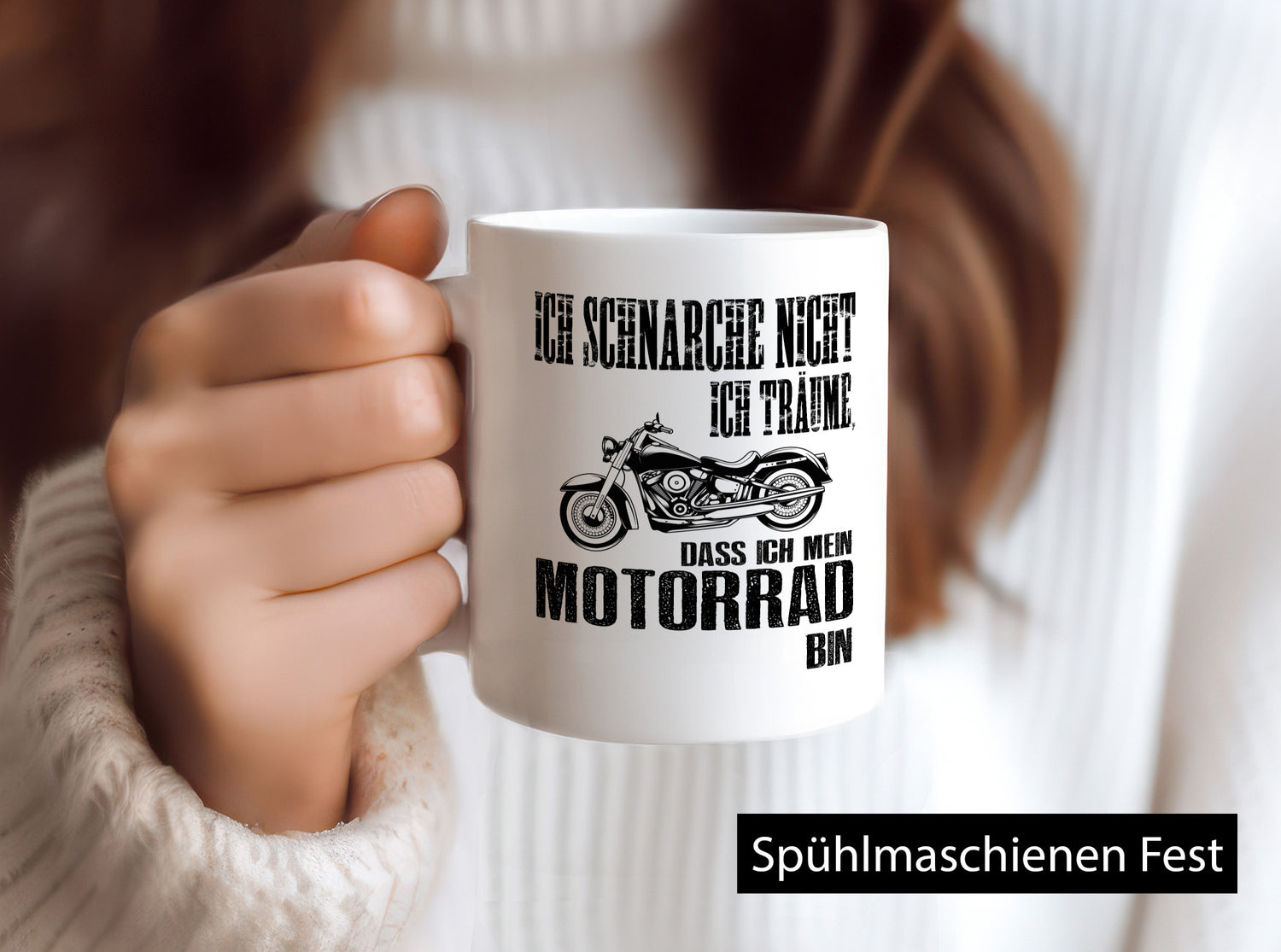 Ich schnarche nicht | Biker Tasse Motorradfahrer lustiger Spruch Geschenk Humor