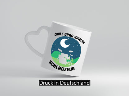 Coole Opas spielen Schlagzeug | Mond lustig Familie Geschenkidee Geschenk Tasse
