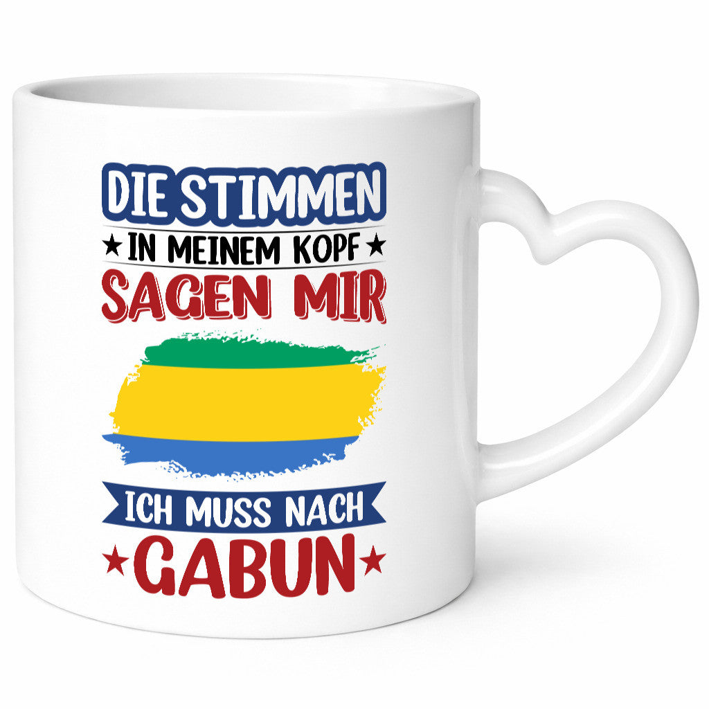 Gabun | Urlaub Stimmen in meinem Kopf Traumland lustiger Spruch Geschenk Humor
