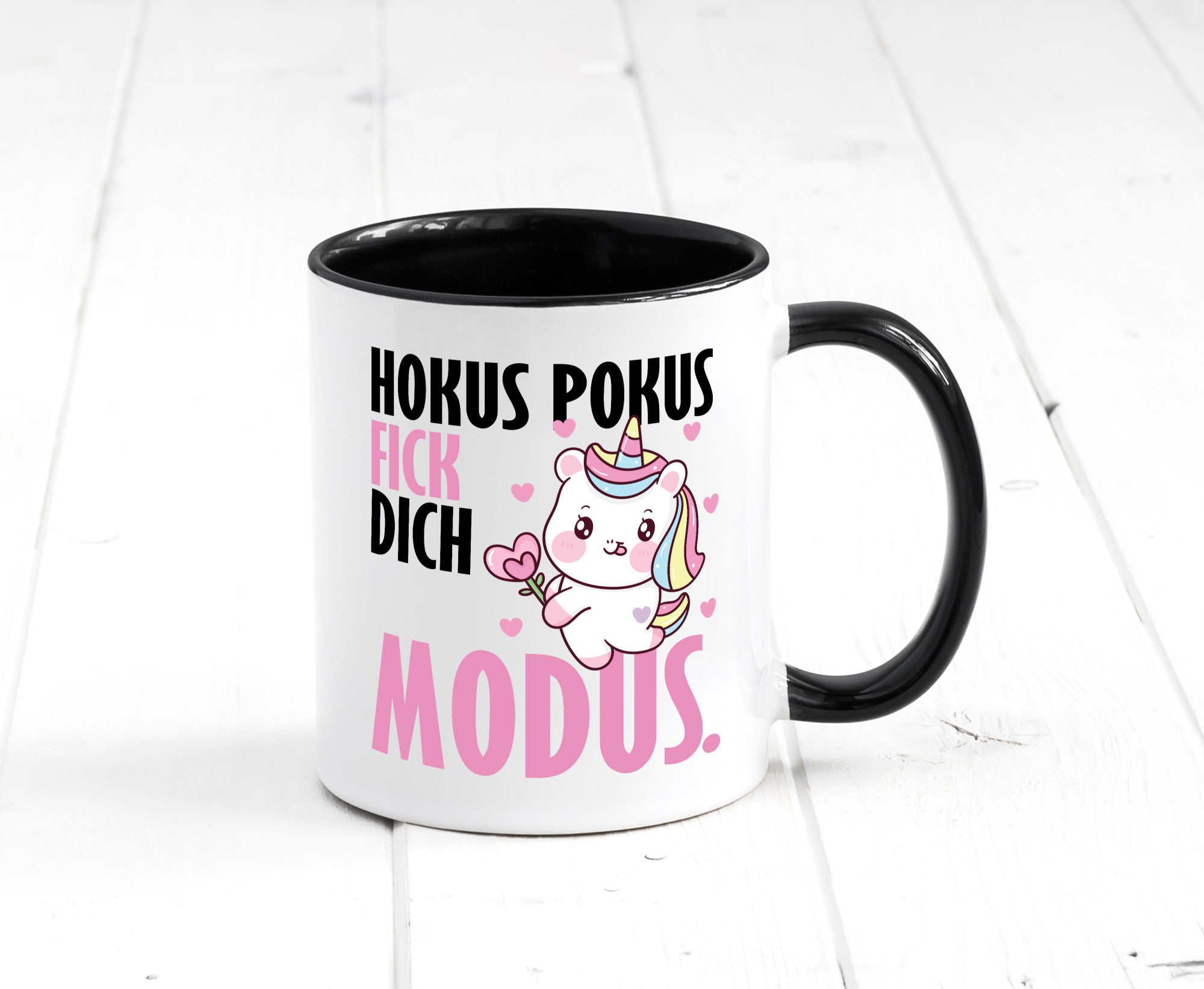 Hokus Pokus lustiger Spruch Geschenk Humor Geschenkidee Tasse