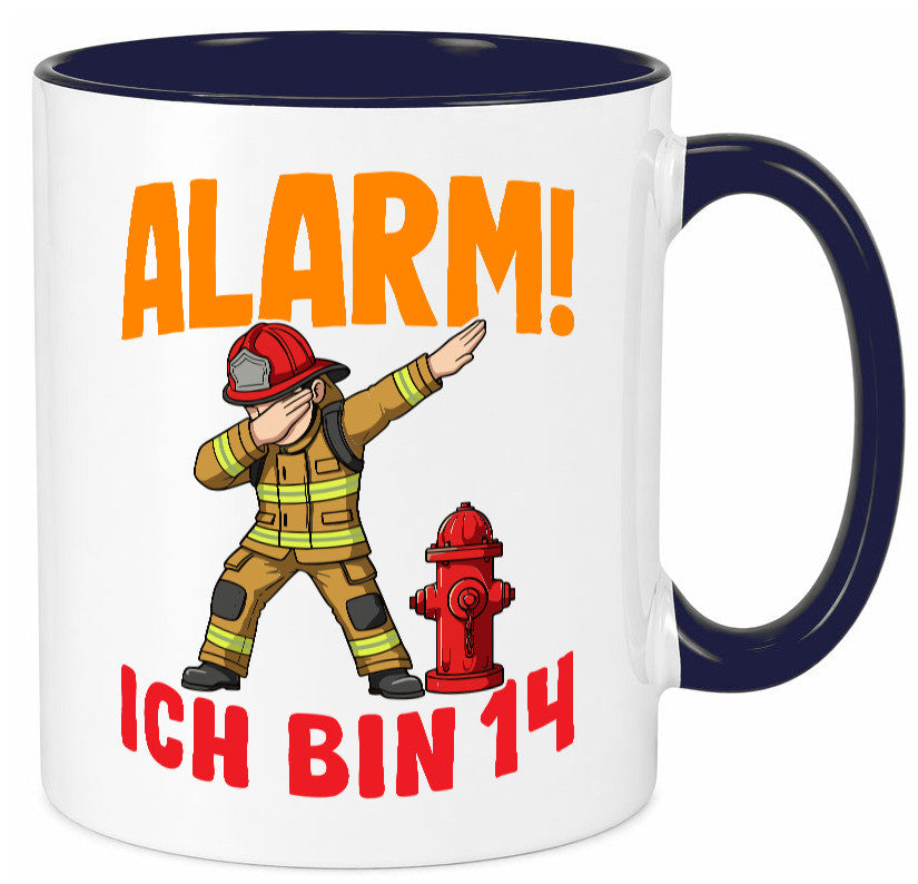 14. Geburtstag | 14 Jahre Feuerwehr Junge lustiger Spruch Geschenk Geschenkidee Tasse