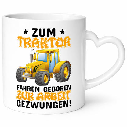 Zum Traktor fahren geboren lustig Humor Geschenkidee Geschenk Tasse