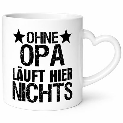 Ohne Opa läuft hier nichts | Sterne Geschenkidee Familie Humor Tasse