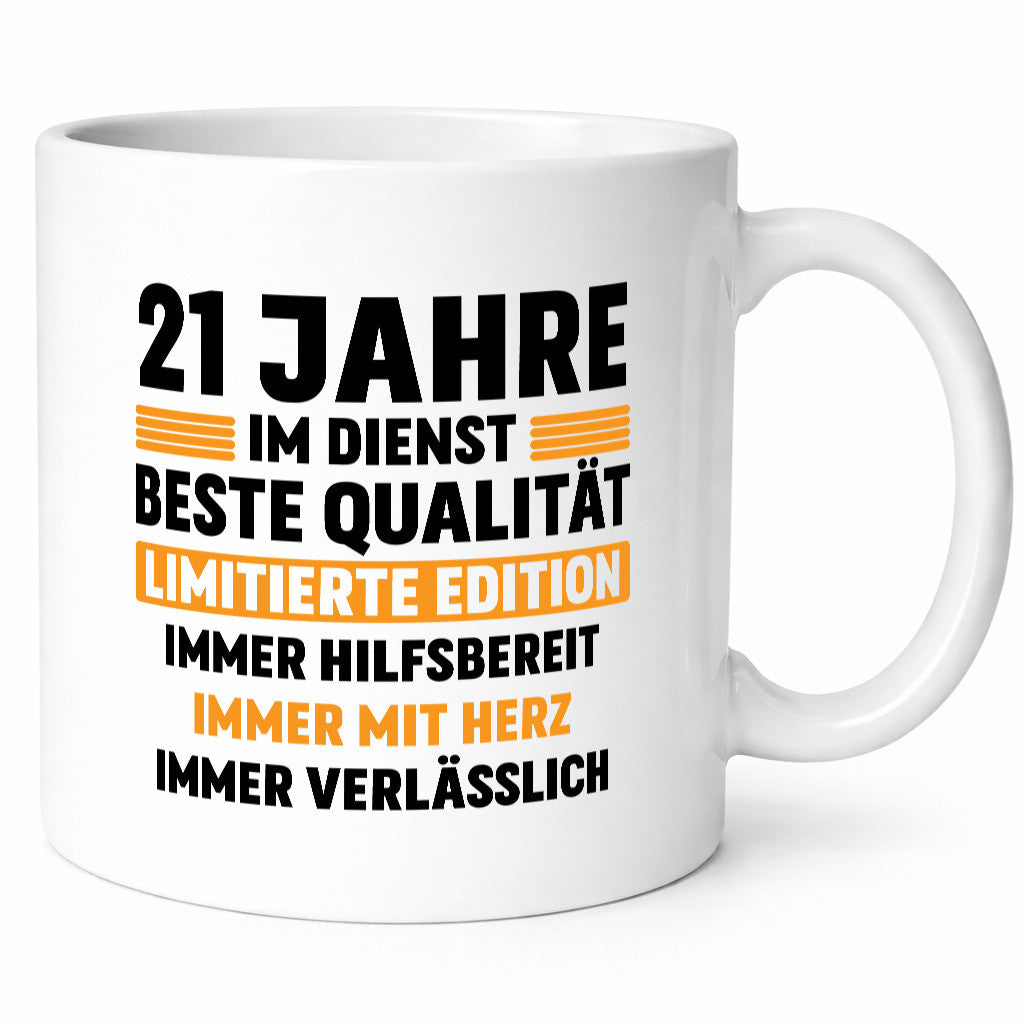 21 Jahre im Dienst | Jubiläum Arbeit v2 Humor Kollegen Büro Geschenkidee Tasse