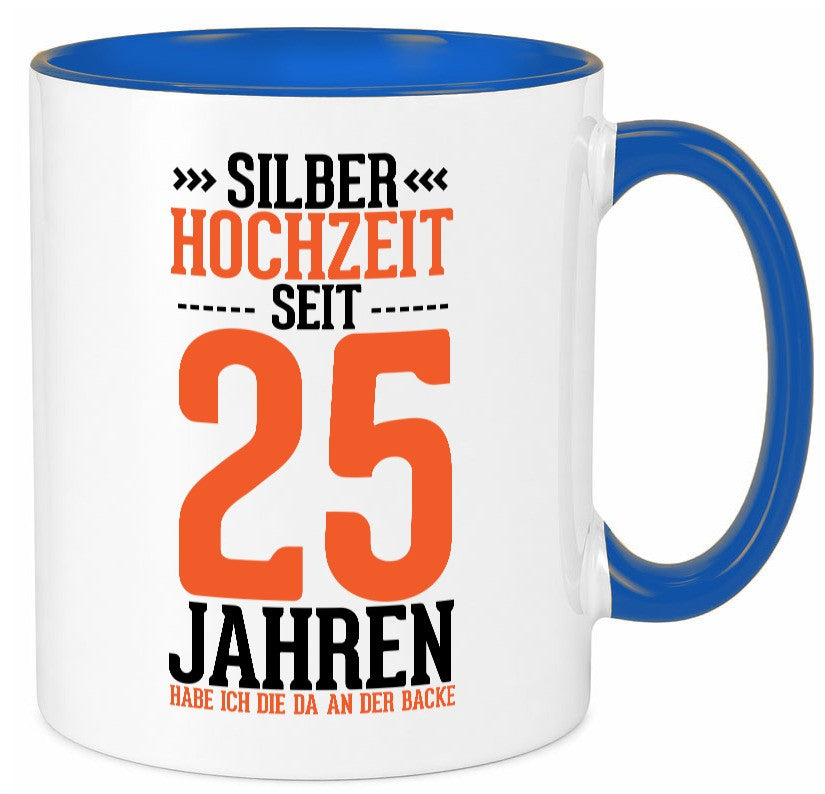 Silber Hochzeit | 25 Jahre Verheiratet Ehepaar lustig Humor Geschenkidee Tasse