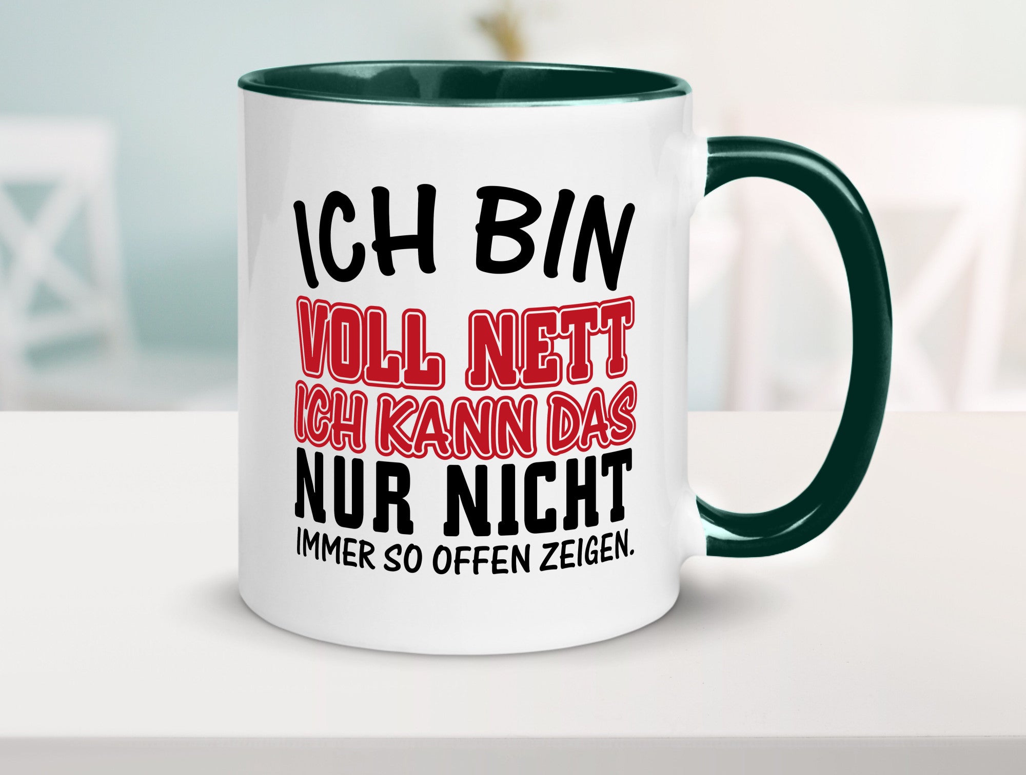 Ich bin voll nett Geschenkidee Humor Tasse