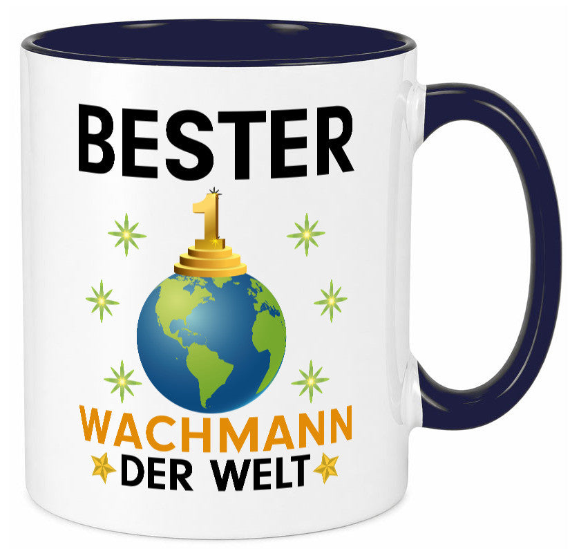 Welt Bester Wachmann | Wachpersonal Nachtwächter Humor Geschenkidee Tasse