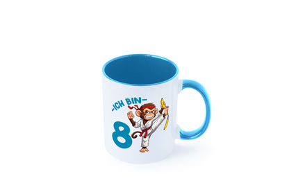 Ich bin 8 | 8. Geburtstag Karate Kampfsport Affe lustiger Spruch Geschenk