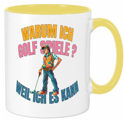 Der Golfspieler, Golfen, Freiheit beim Golfe, lustig Humor Geschenkidee Tasse