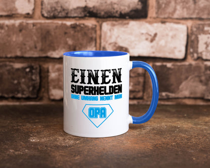 Superheld Opa Geschenk Familie Geschenkidee lustiger Spruch Tasse