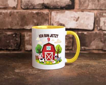 9. Geburtstag | 8 Jahre Bauernhof und Tiere Humor Geschenkidee Tasse