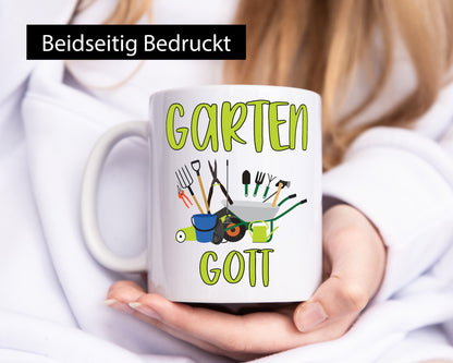 Garten Gott | Gärtner Gartenarbeit Humor Arbeit Kollegen Büro Geschenkidee Tasse