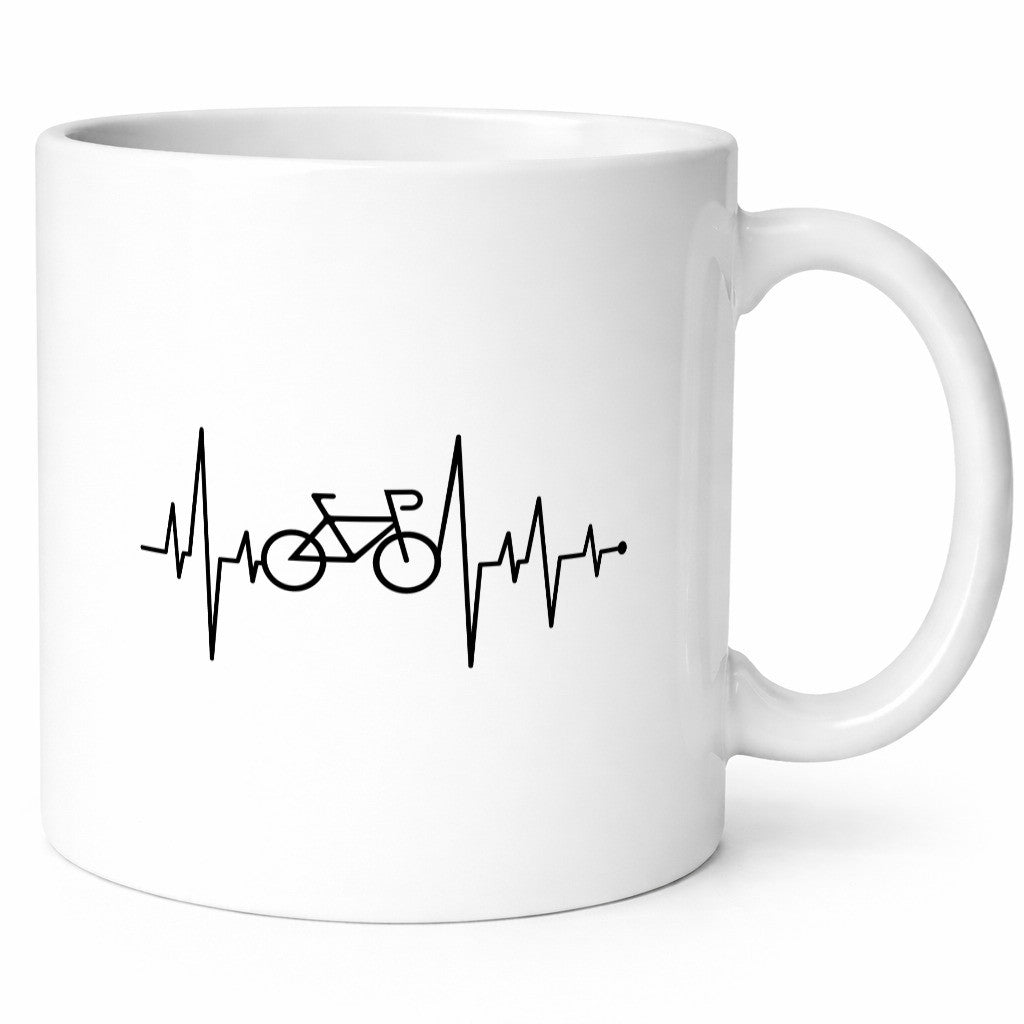 Fahrrad Herzschlag | Motiv Radfahrer Rad Sport Geschenkidee Humor Tasse