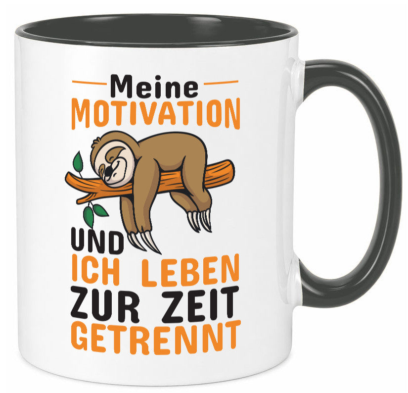 Keine Motivation | Faultier Tasse Büro Humor faul Geschenk Arbeit Kollegen