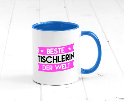 Beste Tischlerin | Tischlerei lustiger Spruch Geschenk Humor Geschenkidee Tasse
