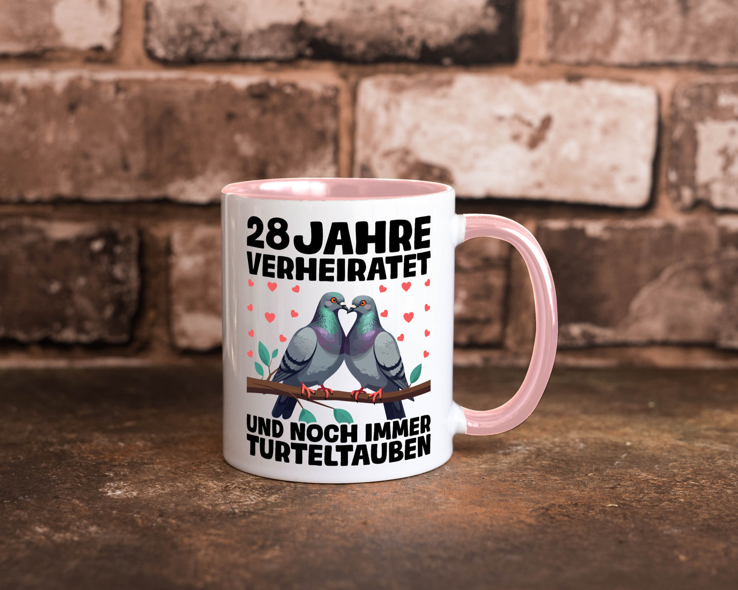 28 Jahre verheiratet | Turteltauben Ehe Ehepaar Geschenk Humor Geschenkidee
