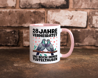 28 Jahre verheiratet | Turteltauben Ehe Ehepaar Geschenk Humor Geschenkidee