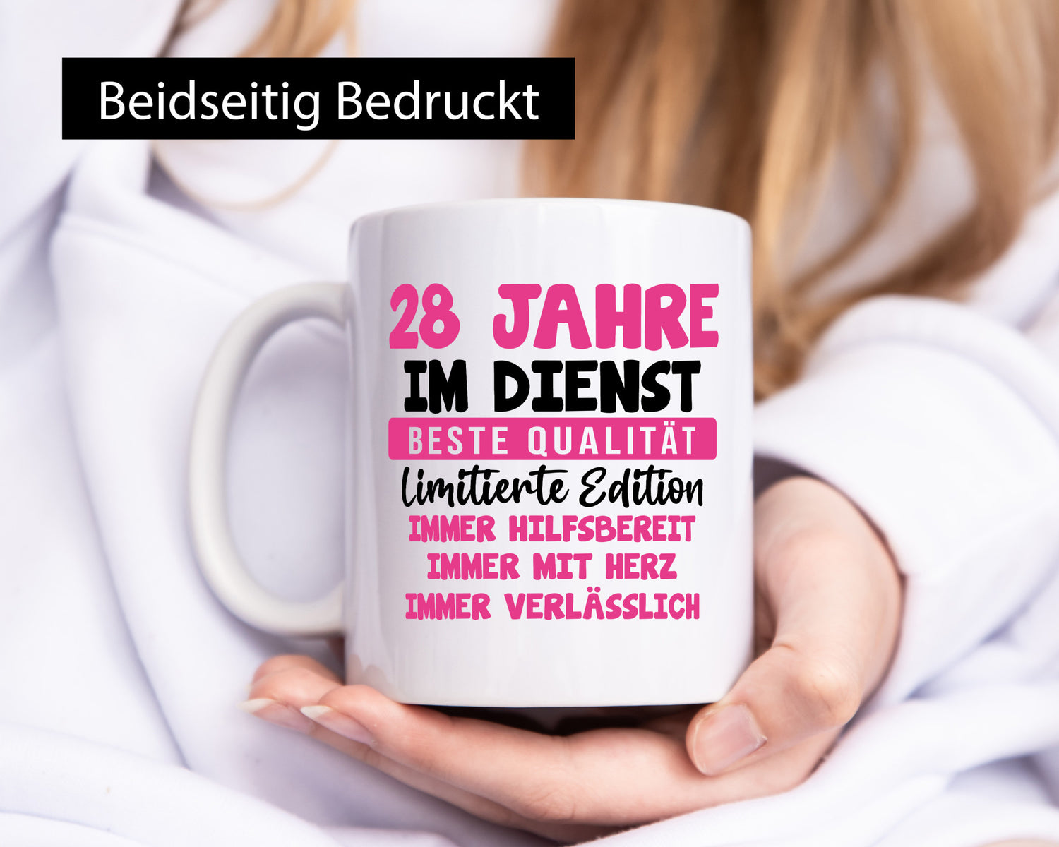 28 Jahre im Dienst | Jubiläum Arbeit v10 lustig Kollegen Büro Geschenk Tasse