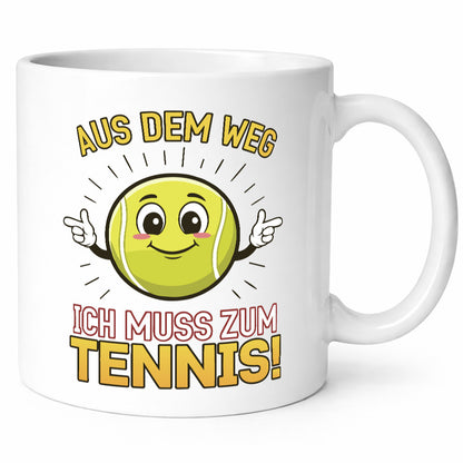 Aus dem weg ich muss zum Tennis | Tennisspieler Humor Geschenkidee Tasse