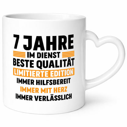 7 Jahre im Dienst | Jubiläum Arbeit v2 lustiger Spruch Geschenk Kollegen Büro