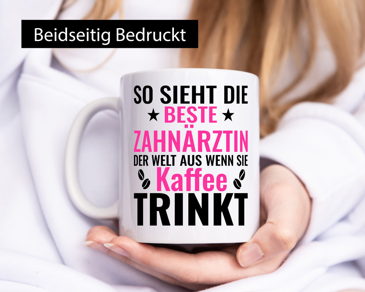 Kaffee trinkt: Zahnärztin | Zahnmedizin Beruf Geschenk Arbeit Kollegen Büro