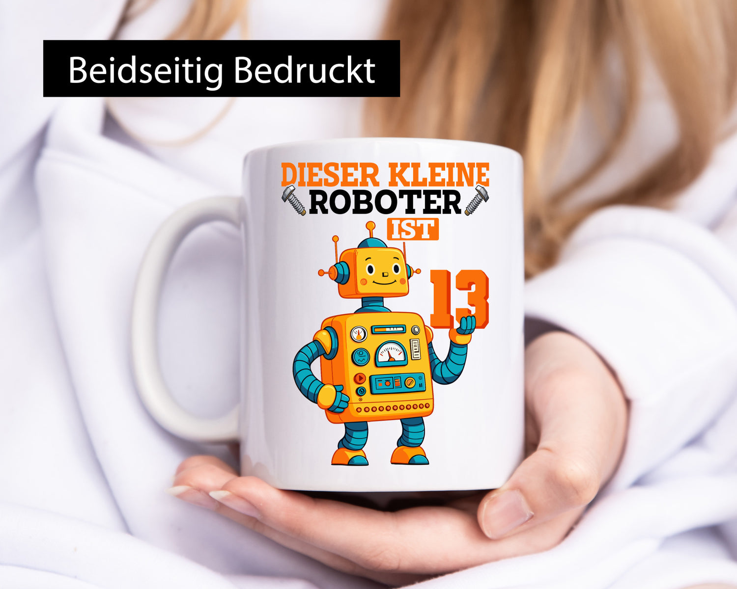 13. Geburtstag | 13 Jahre Roboter Junge Humor Geschenkidee Tasse