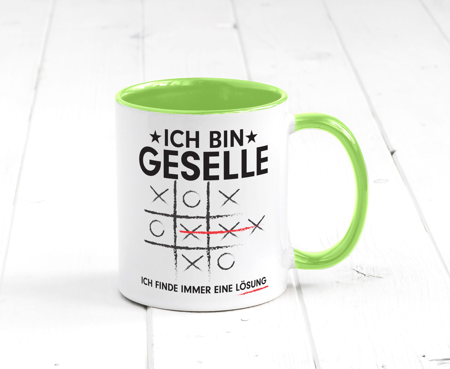 Löse Probleme: Geselle | Handwerker Humor Geschenkidee Tasse