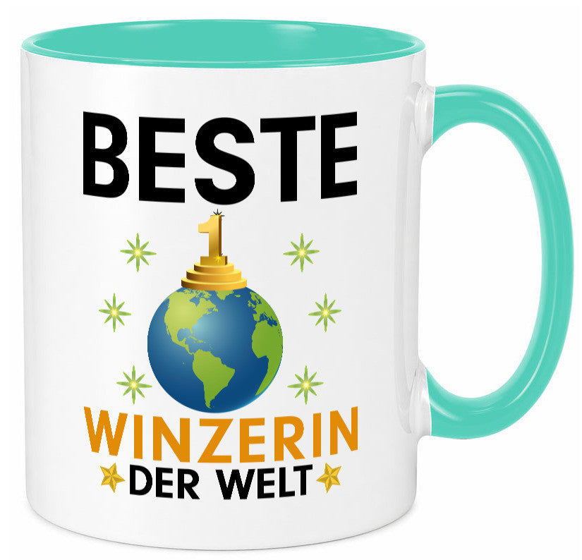 Welt Beste Winzerin | Weinbauer Wein Humor Geschenkidee Tasse